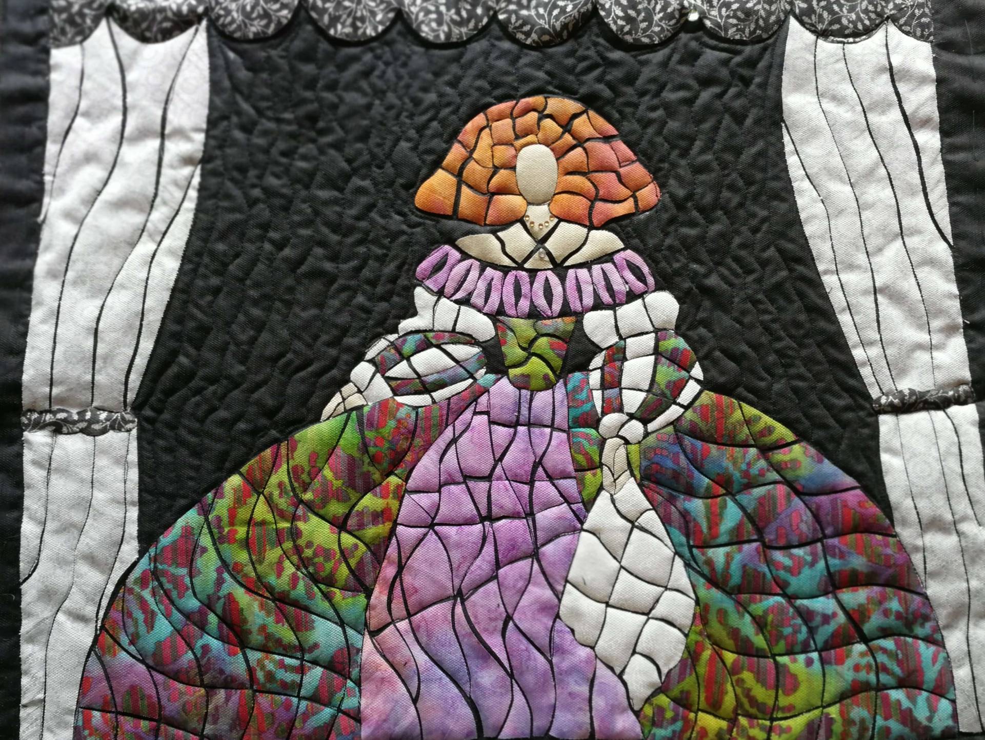 Menina técnica mosaico