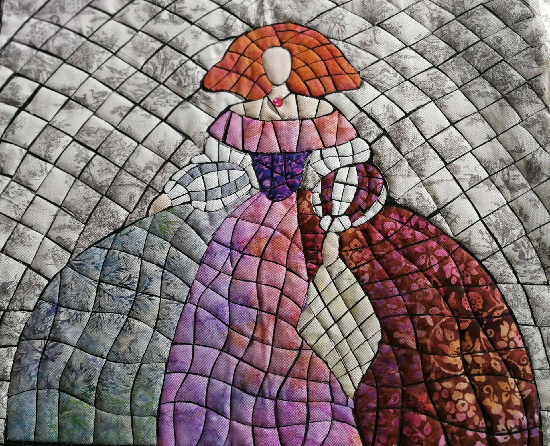 Menina técnica mosaico